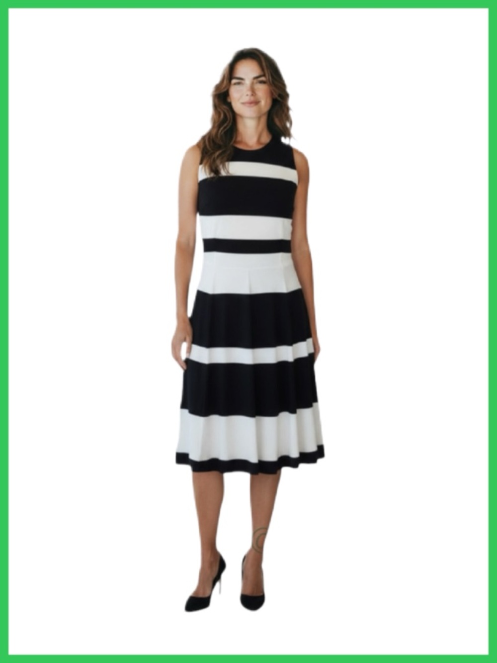 Lauren Ralph Lauren Color Block Sleeveless Fit & Flare Dress